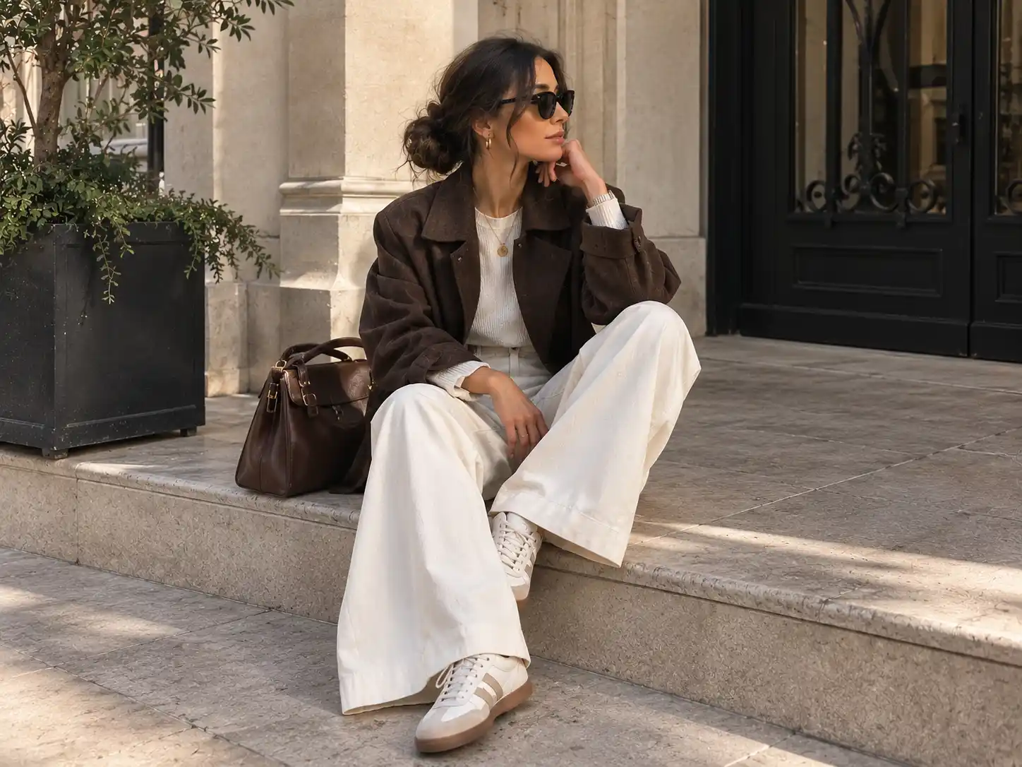 Elegant elevated basics outfit